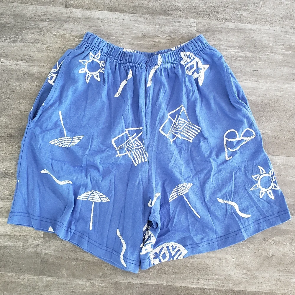 Blue White JB Beach Vacation Dad Short